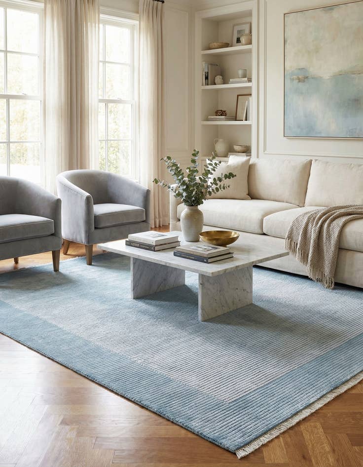 Detail image of 6' 7 x 9' 9  Hand Knotted Darya Wool Rug