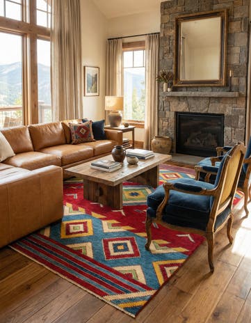 6' 6 x 9' 2 Hand Knotted Kazak Rug