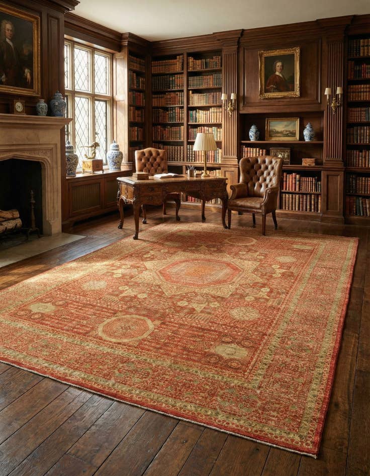 Detail image of 9' x 12' 3 Hand Knotted Mamluk Ziegler Oriental Rug