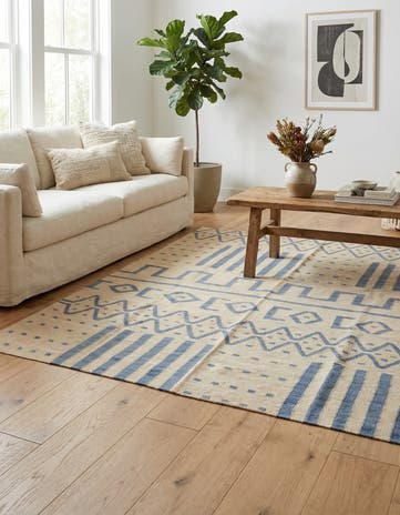 5' x 6' 7 Hand Woven Kilim Modern Wool Rug