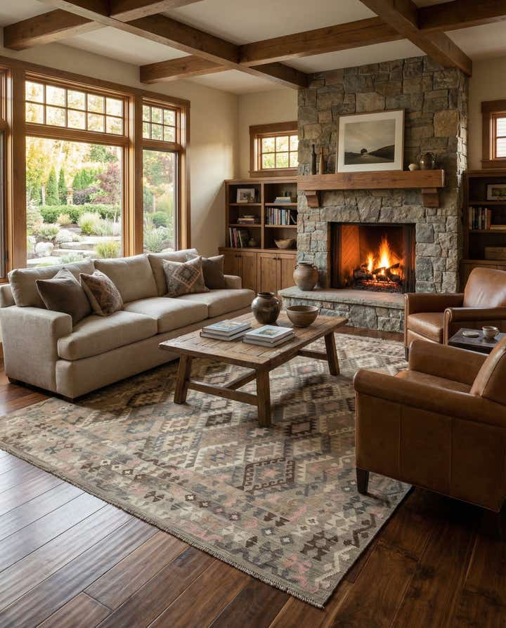 10' 7 x 12' 1 Hand Woven Kilim Maymana Wool Rug