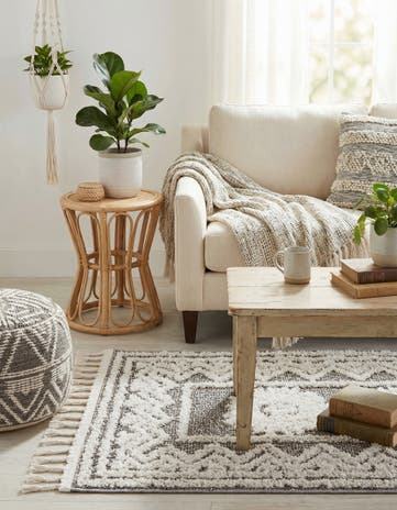 Gray Boho Rug