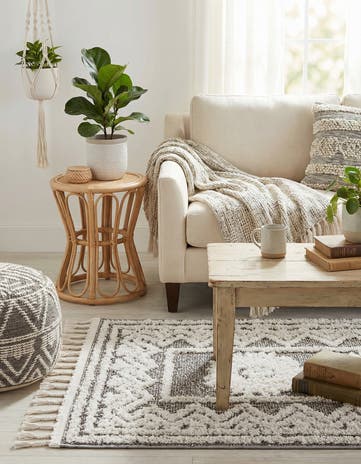 Gray Boho Rug
