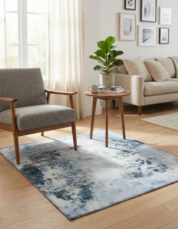 Detail image of  3' 8 x 4'  Hand Knotted Ultra Vintage Persian Wool Square Rug