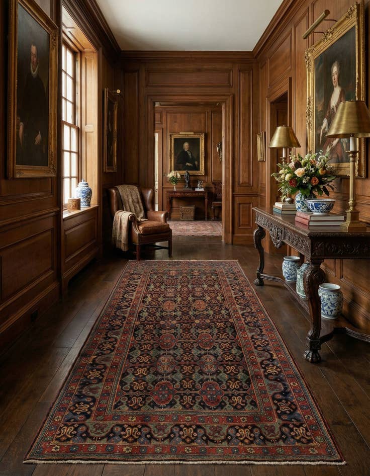 Detail image of 5' 8 x 10' 8 Sowatschbolagh Wool Runner Rug