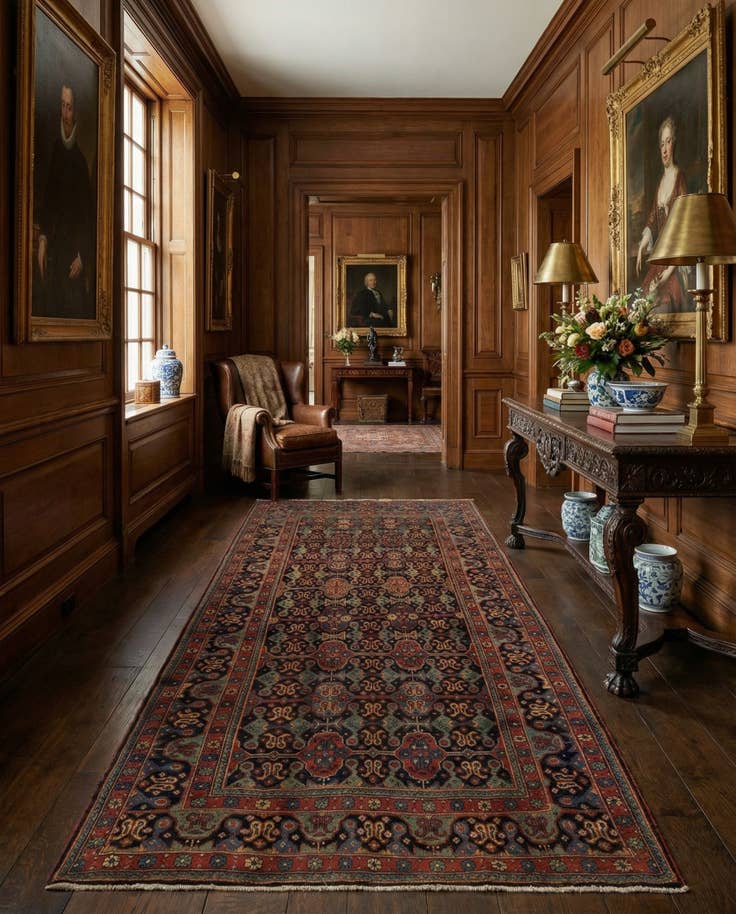 Detail image of 5' 8 x 10' 8 Sowatschbolagh Wool Runner Rug