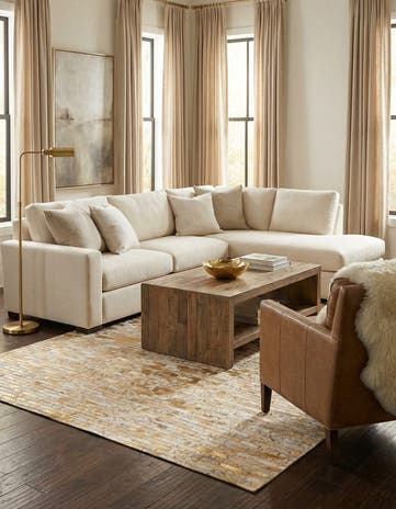 5' 4 x 7' 5 Cowhide Stocks Rug