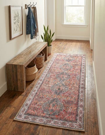 2' x 5' 1 Washable Timeless Runner Rug