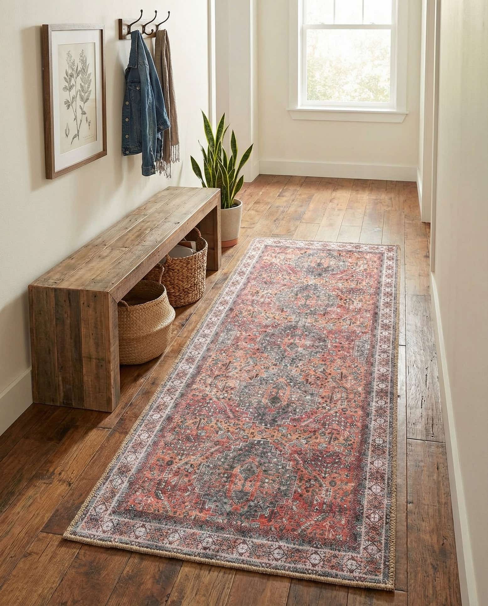 2' x 5' 1 Washable Timeless Runner Rug