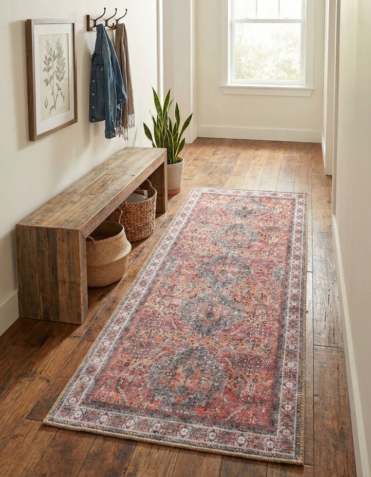2' x 5' 1 Washable Timeless Runner Rug