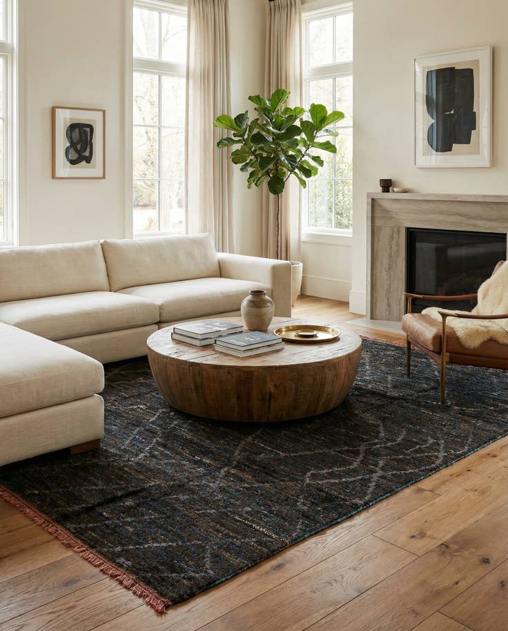 Detail image of 8' x 10' 1 Hand Knotted Moroccan Wool Rug
