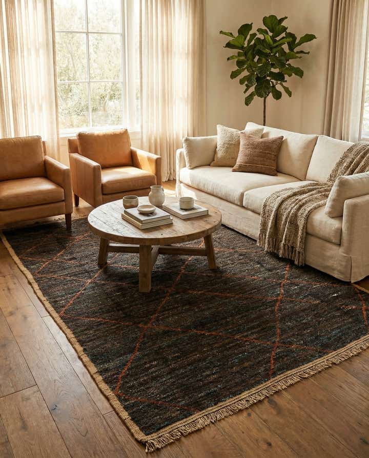 6' 2 x 9' 4 Hand Knotted Moroccan Wool Rug