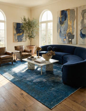 9' 4 x 12' 5 Hand Knotted Ultra Vintage Persian Wool Rug