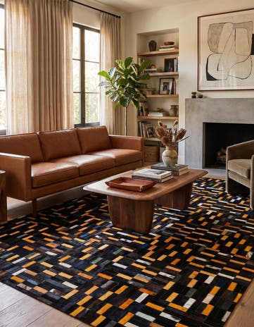 5' x 7' 11 Cowhide - Patchwork Rug