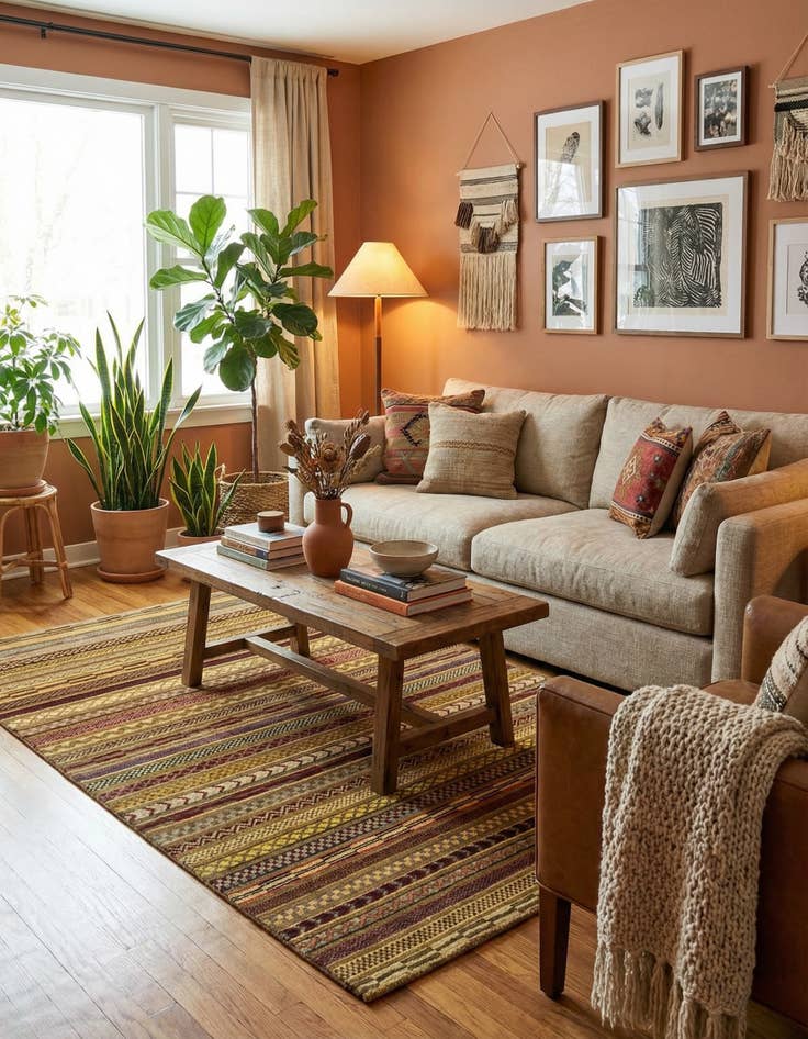 Detail image of  4' x 5' 10  Hand Knotted Modern Ziegler Rug