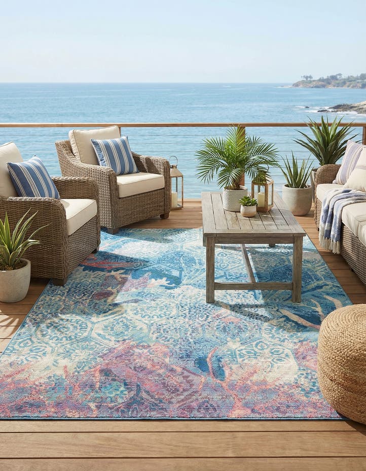 7' x 10' Easy-Clean Coastal Indoor / Outdoo...