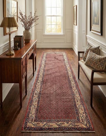 3' 5 x 10' 5 Hand Knotted Farahan Persian Wool Runner Rug