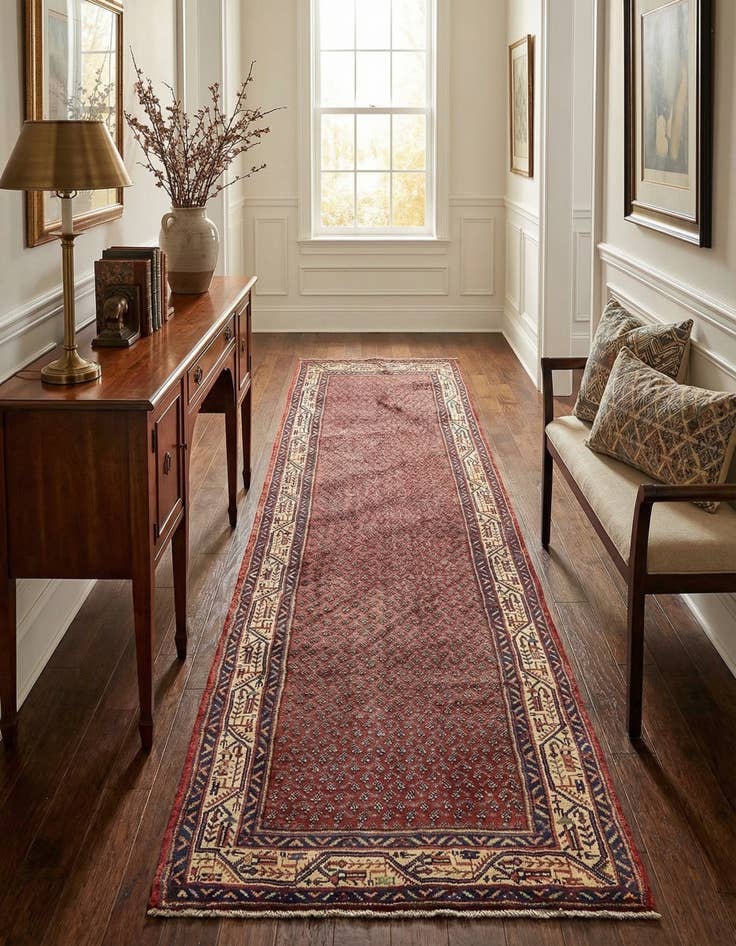 Detail image of  3' 5 x 10' 5  Hand Knotted Farahan Persian Wool Runner Rug