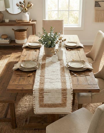 1' 2 x 6' 1 Hand Woven Chindi Jute Table Runner Rug