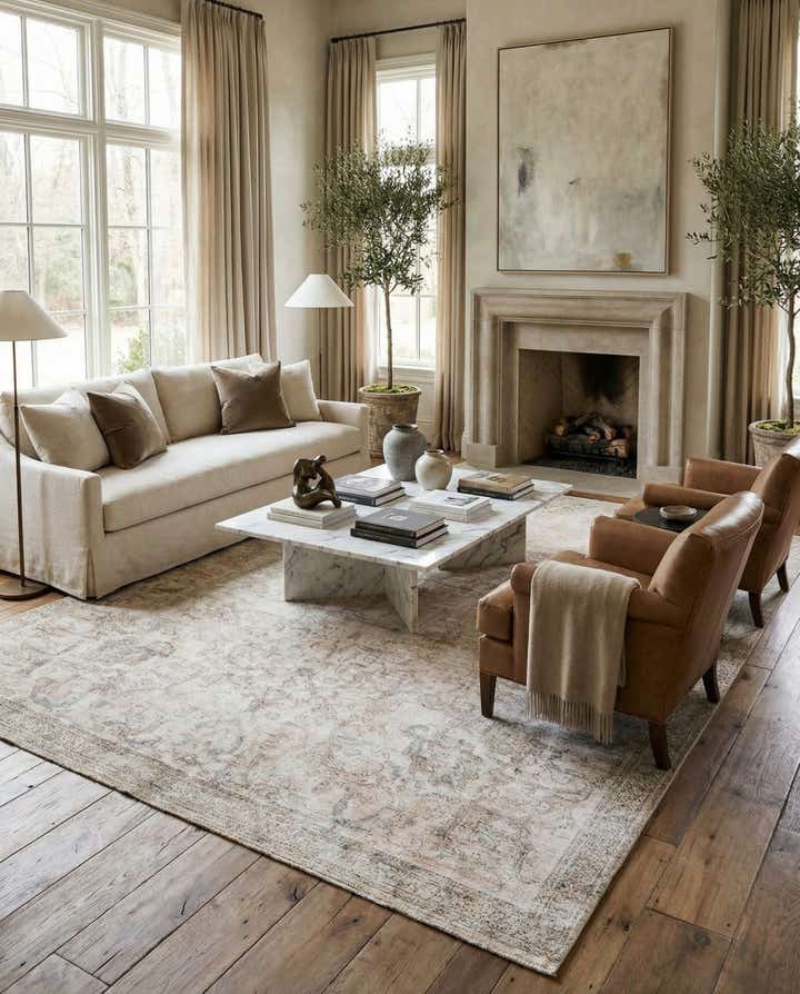 7' x 10' 10 Hand Knotted Ultra Vintage Persian Wool Rug