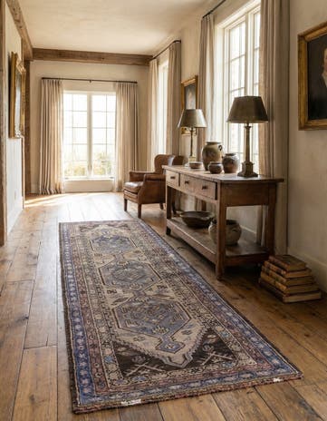 3' 7 x 10' 3 Hand Knotted Ultra Vintage Persian Wool Runner Rug