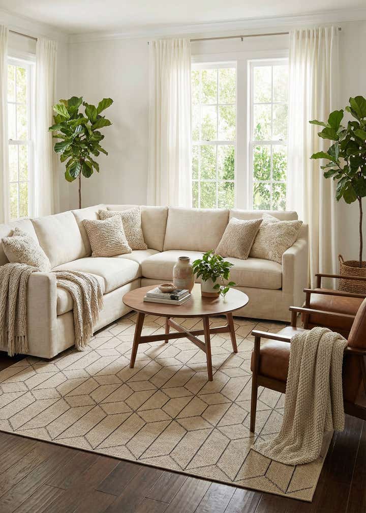 9' x 12' Easy-Clean Trellis Indoor / Outdoor Rug