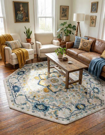 7' 10 x 7' 10 Madeline Vintage Octagon Rug