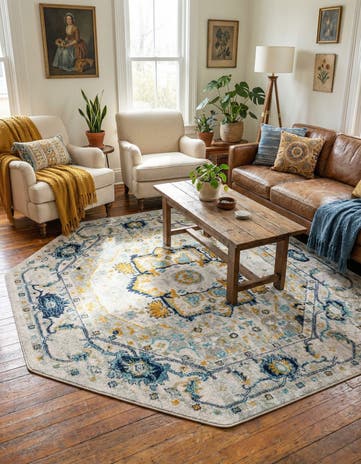 7' 10 x 7' 10 Madeline Vintage Octagon Rug