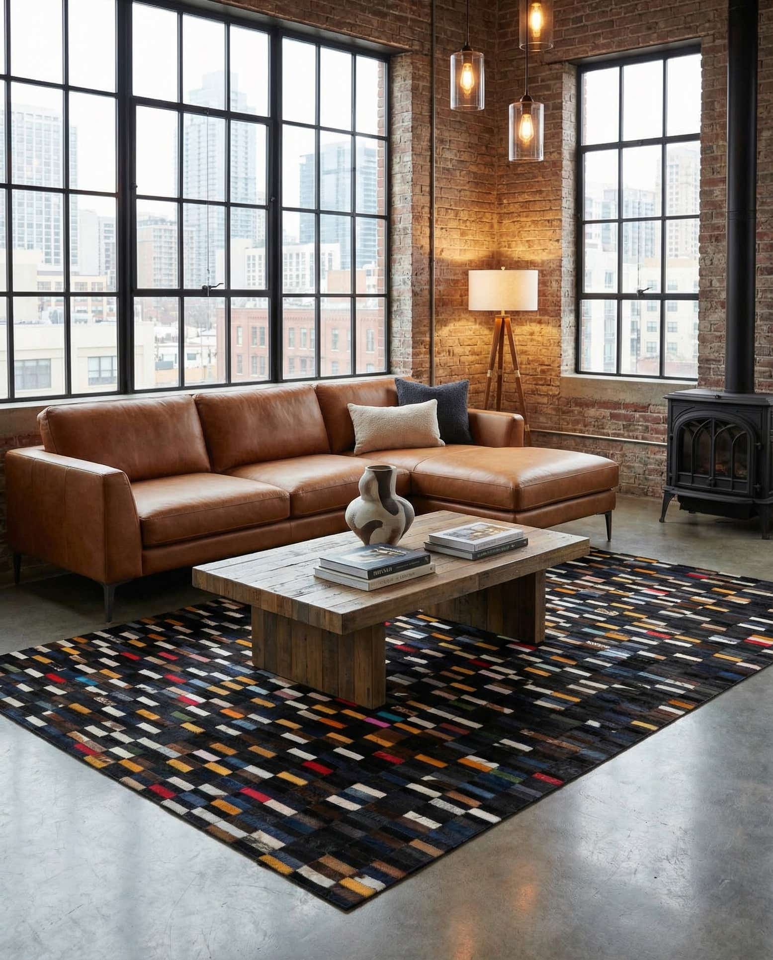 5' 3 x 7' 11 Cowhide - Patchwork Rug
