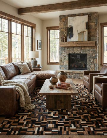 5' x 7' 11 Cowhide - Patchwork Rug