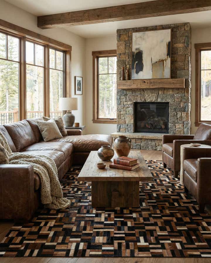 5' x 7' 11 Cowhide - Patchwork Rug