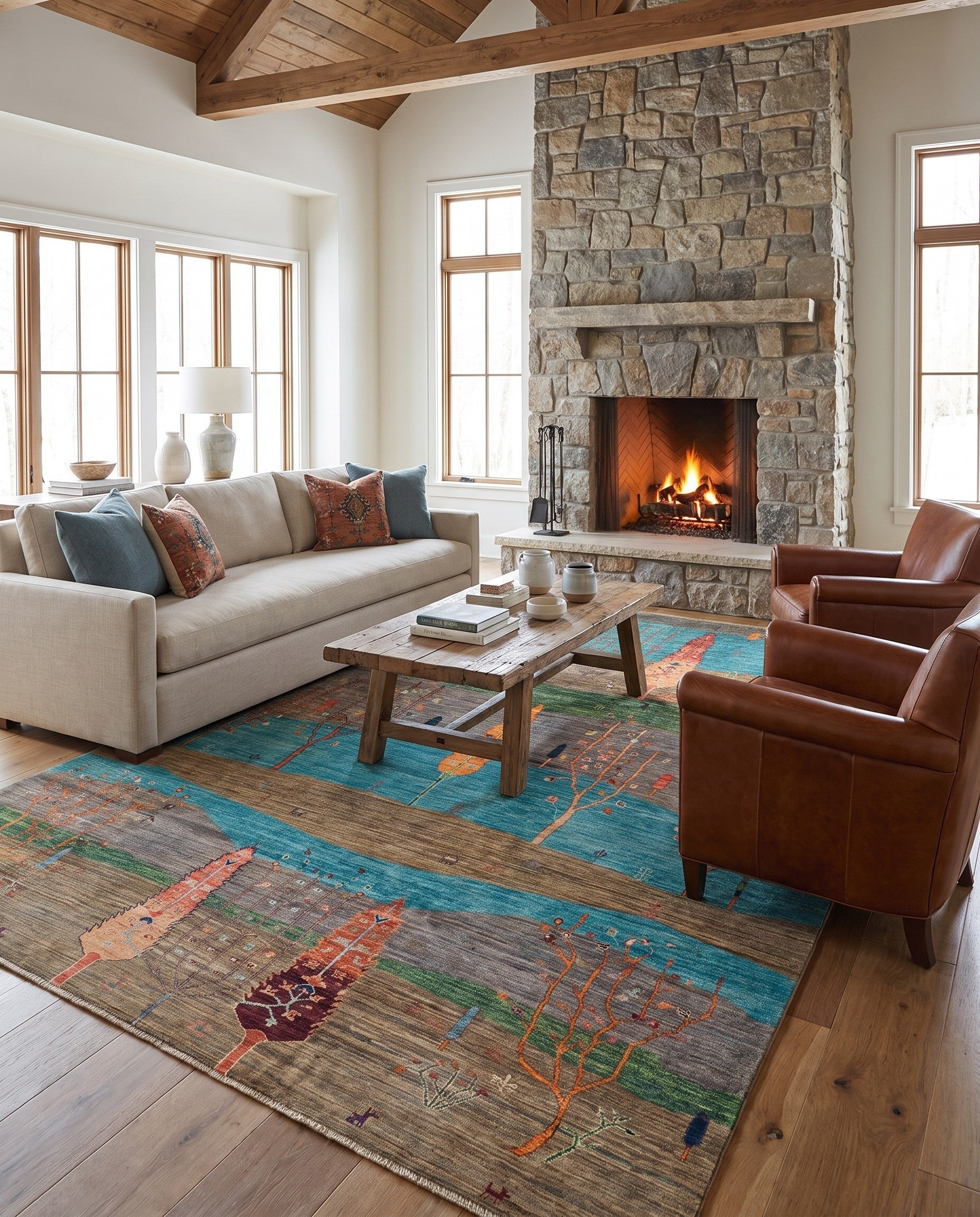 6' 11 x 9' 8 Hand Knotted Ariana Ziegler Rug