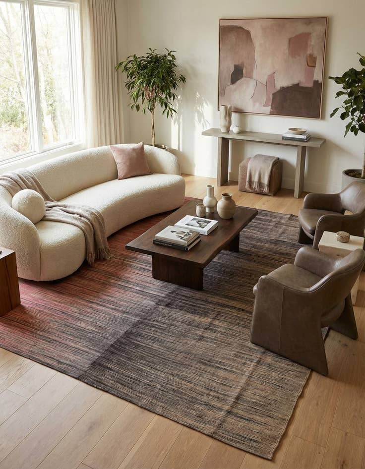 Detail image of  8' x 9' 7  Hand Woven Kilim Modern Wool Rug