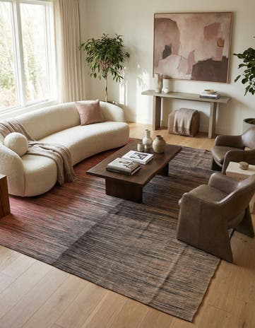 8' x 9' 7 Hand Woven Kilim Modern Wool Rug