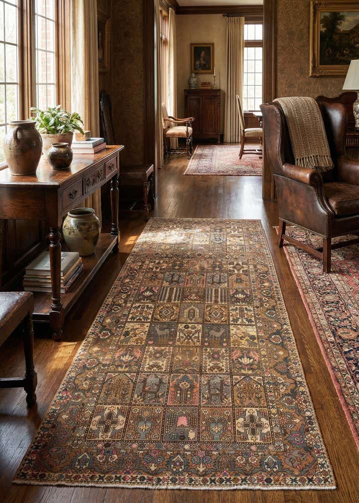 3' 8 x 10' 3 Bachtiar Wool Runner Rug