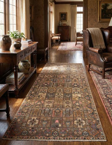 3' 8 x 10' 3 Bachtiar Wool Runner Rug
