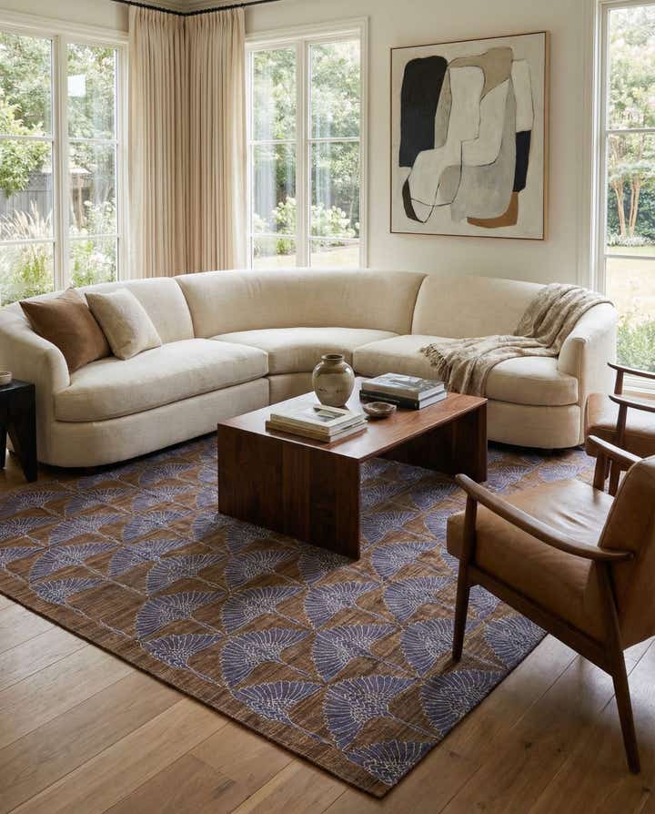 7' 2 x 10' 3 Hand Woven Kilim Modern Wool Rug