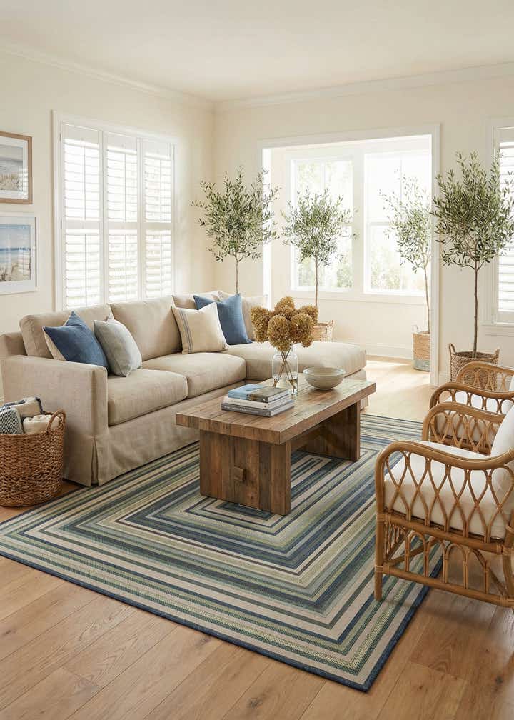 10' x 13' Easy-Clean Baja Indoor / Outdoor Rug