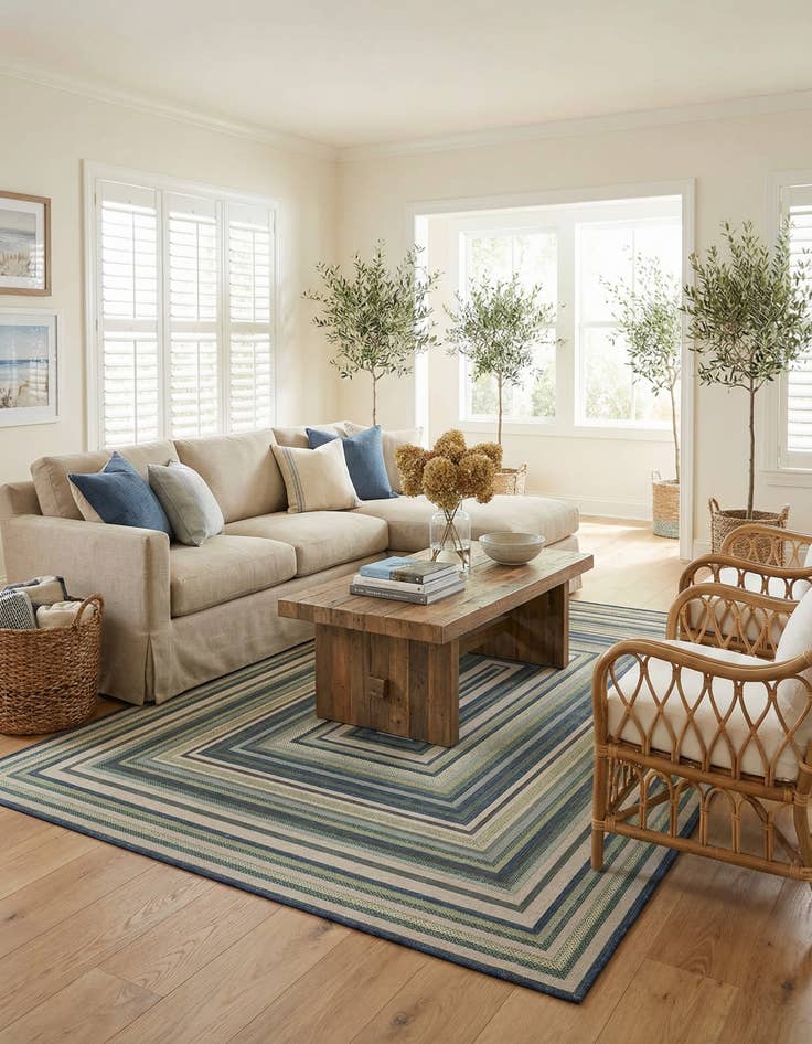 Detail image of 10' x 13'  Washable Baja Indoor / Outdoor Rug