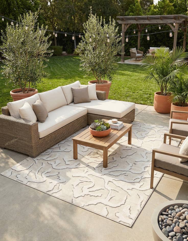 Detail image of 10' x 14'  Washable Sabrina Soto Indoor / Outdoor Rug