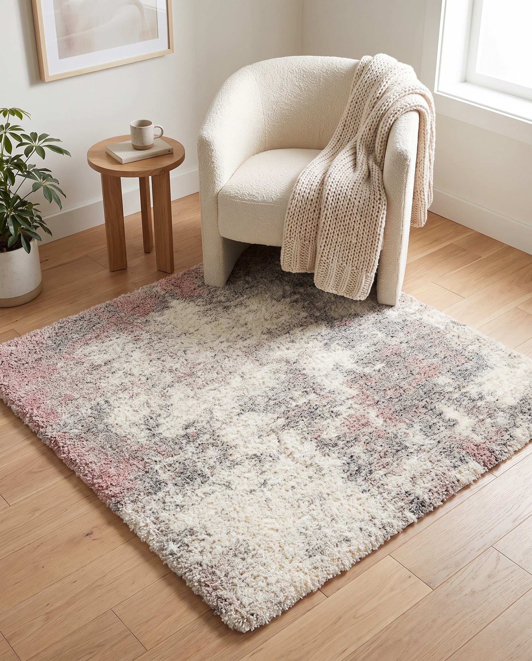 5' x 5' Soft Touch Shag Square Rug