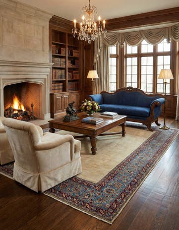 7' 3 x 9' 11 Hand Knotted Tabriz Persian Rug