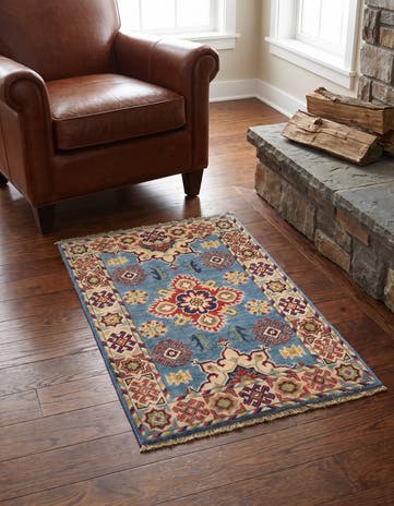 1' 11 x 3' 1 Hand Knotted Kazak Rug