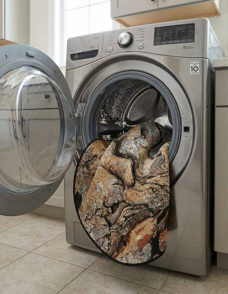 Detail image of  3' x 3'  Washable Modern Indoor / Outdoor Round Rug