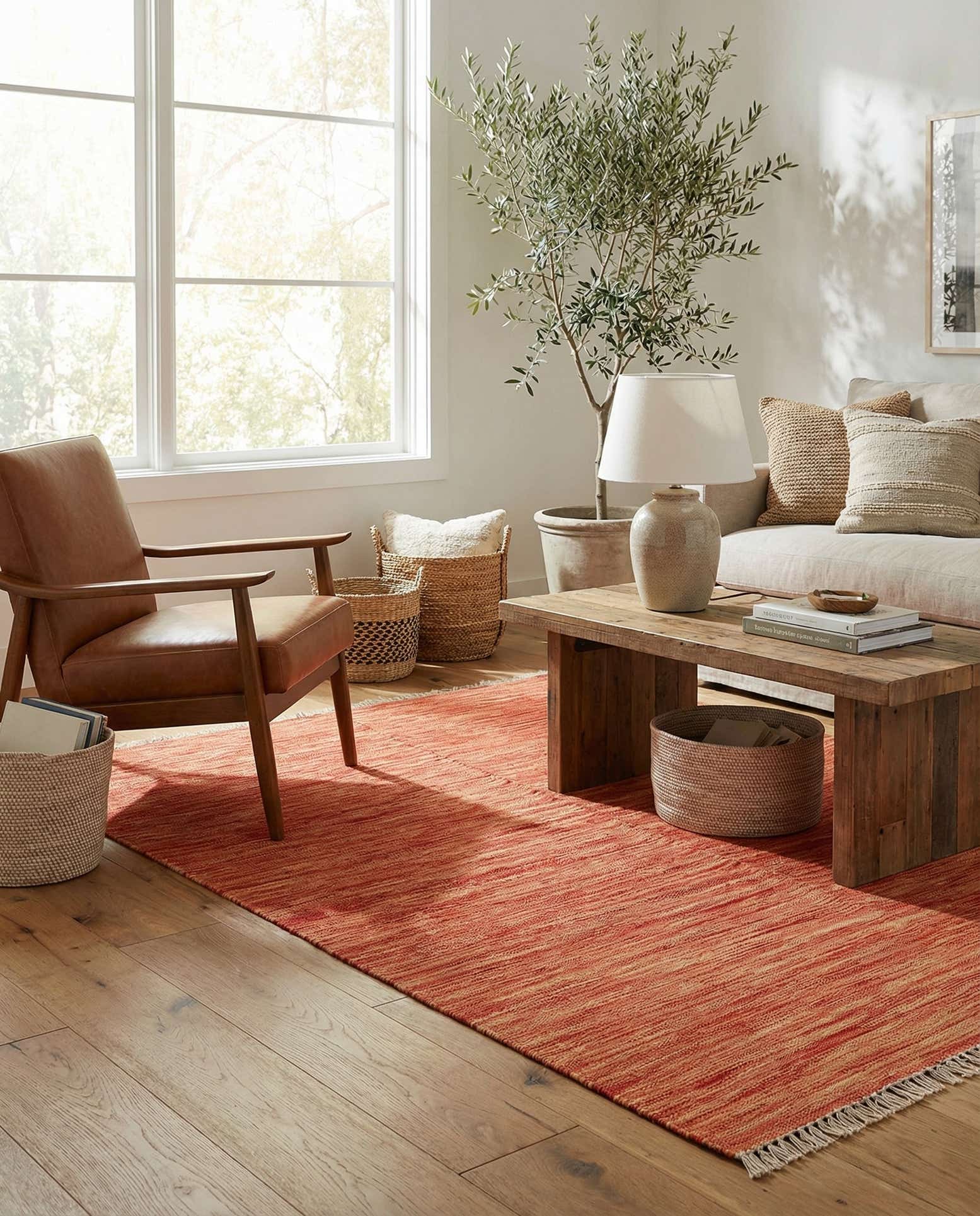 4' 3 x 5' 11 Hand Woven Kilim Modern Wool Rug