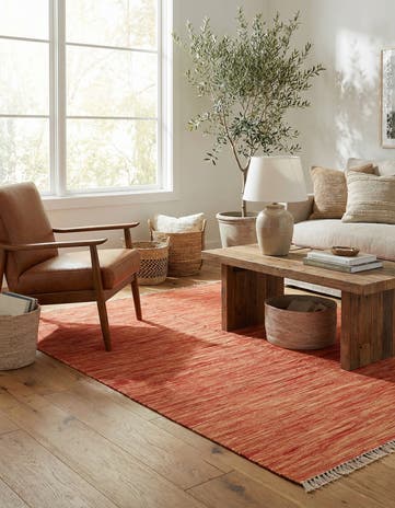 4' 3 x 5' 11 Hand Woven Kilim Modern Wool Rug