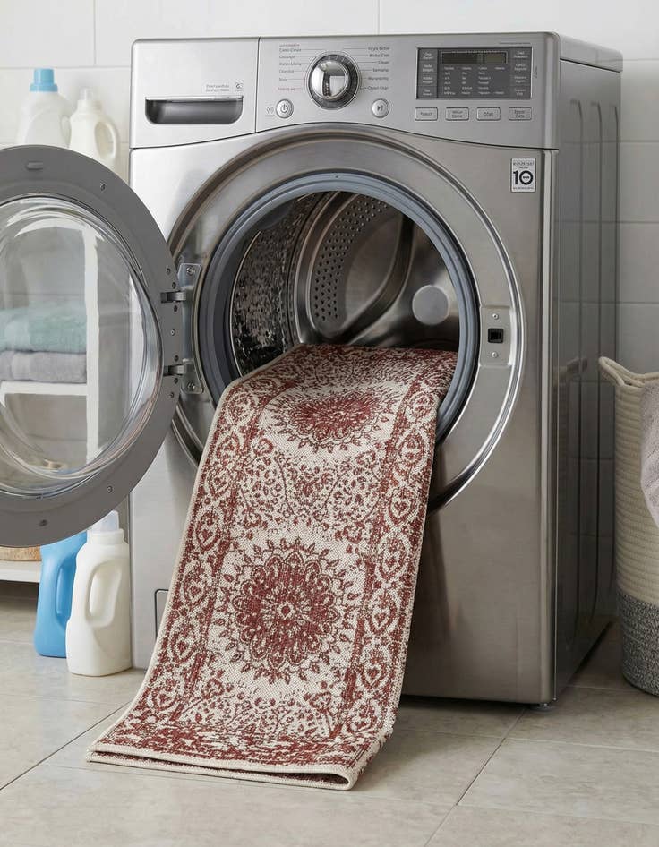 Detail image of  2' x 5' 3  Washable Traditional Indoor / Outdoor Runner Rug