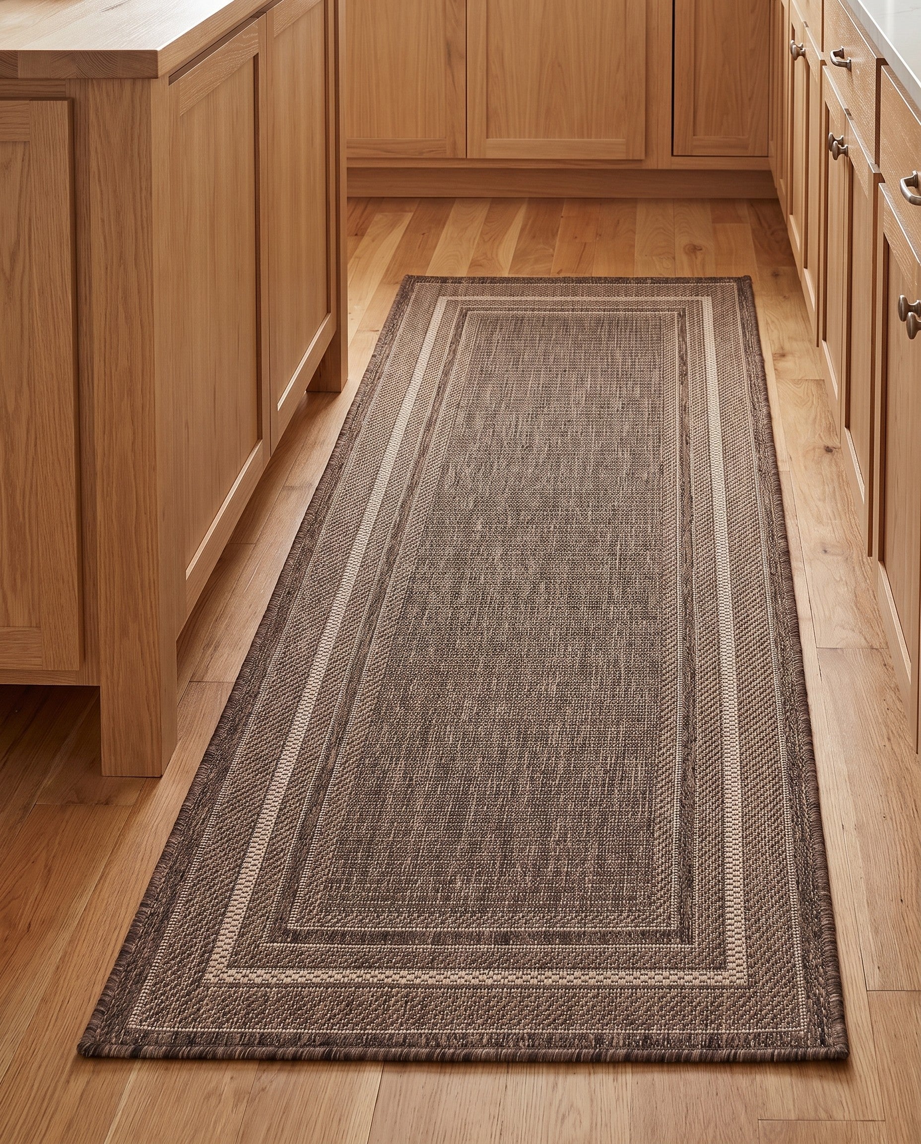2' x 5' Easy-Clean Border Indoor / Outdoor Runner Rug