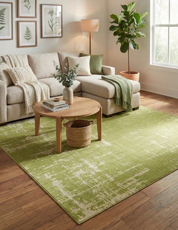 Green Valencia Square Rug