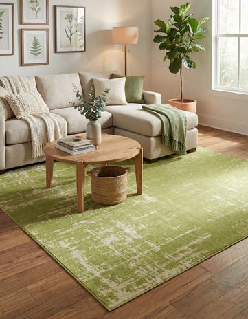 Green Valencia Square Rug